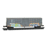 Micro Trains N Scale 50' Standard Boxcar NS ex NW W/ Graffiti