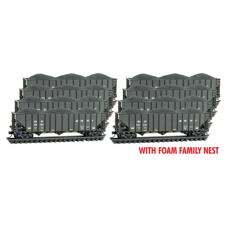 Micro Trains N Scale BNSF Hopper 8-Pack Foam Family Nest