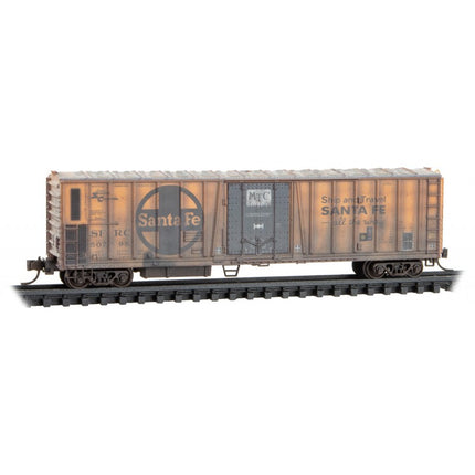 Micro Trains N Scale Atchison Topeka & Santa Fe 51' Rib Side Mechanical Reefer w/o Roofwalk ATSF weathered 2-pack - JEWEL- Rel. 11/23