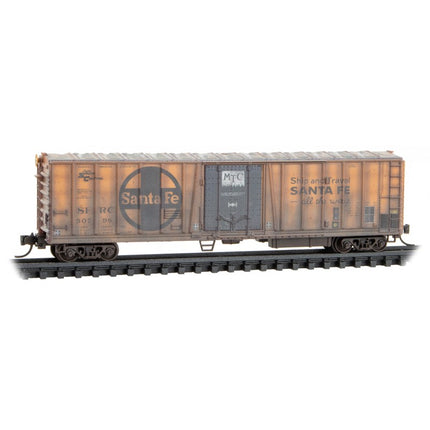 Micro Trains N Scale Atchison Topeka & Santa Fe 51' Rib Side Mechanical Reefer w/o Roofwalk ATSF weathered 2-pack - JEWEL- Rel. 11/23