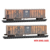 Micro Trains N Scale Atchison Topeka & Santa Fe 51' Rib Side Mechanical Reefer w/o Roofwalk ATSF weathered 2-pack - JEWEL- Rel. 11/23