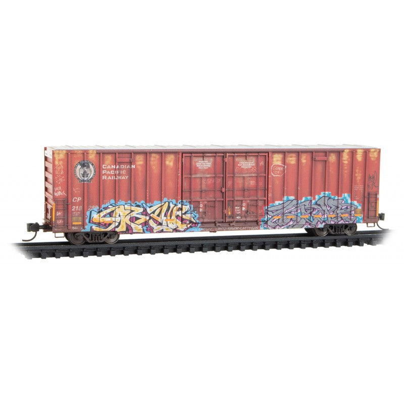 Micro Trains N Scale Canadian Pacific 218288 60' Rib Side Double-Plug Door High-Cube Boxcar w/modified door detail