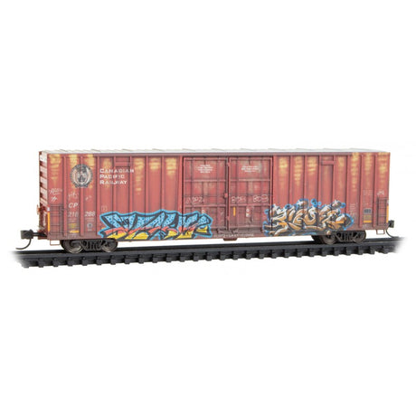 Micro Trains N Scale Canadian Pacific 218288 60' Rib Side Double-Plug Door High-Cube Boxcar w/modified door detail