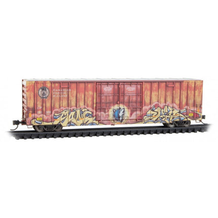 Micro Trains N Scale Canadian Pacific 218309 60' Rib Side Double-Plug Door High-Cube Boxcar w/modified door detail