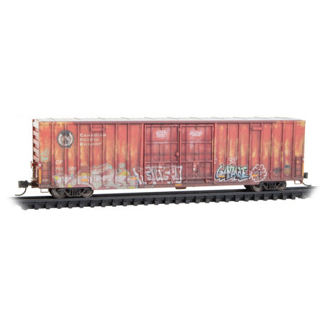 Micro Trains N Scale Canadian Pacific 218309 60' Rib Side Double-Plug Door High-Cube Boxcar w/modified door detail