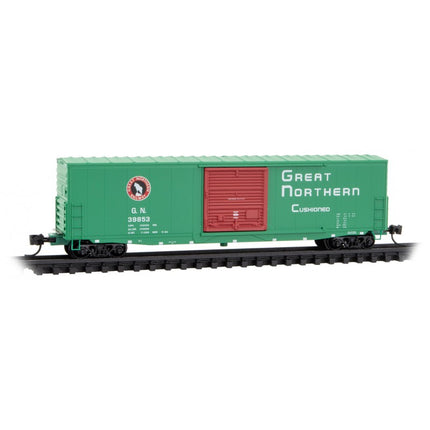 Micro Trains Line N 50' Standard Box Car, 10' Single, w/o roofwalk, short ladders Great Northern RD# GN 39853