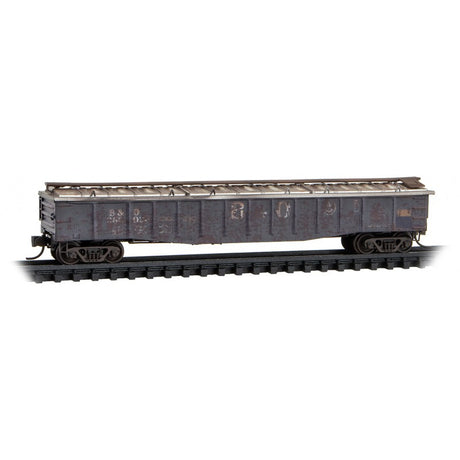 Micro Trains Line N 50' Steel Side Gondola with cover Baltimore & Ohio weathered 2-Pack JEWEL Case RD# B&O 362026, 262149