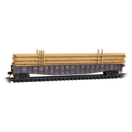 Micro Trains Line N Scale Northern Pacific Log Gondola 3-pack Jewel Case RD# NP 56059,56060, 62785