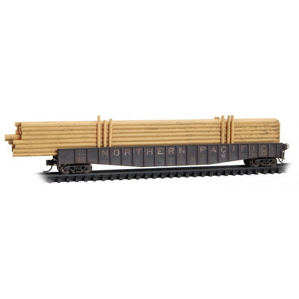 Micro Trains Line N Scale Northern Pacific Log Gondola 3-pack Jewel Case RD# NP 56059,56060, 62785