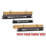 Micro Trains Line N Scale Northern Pacific Log Gondola 3-pack RD# NP 56059,56060, 62785