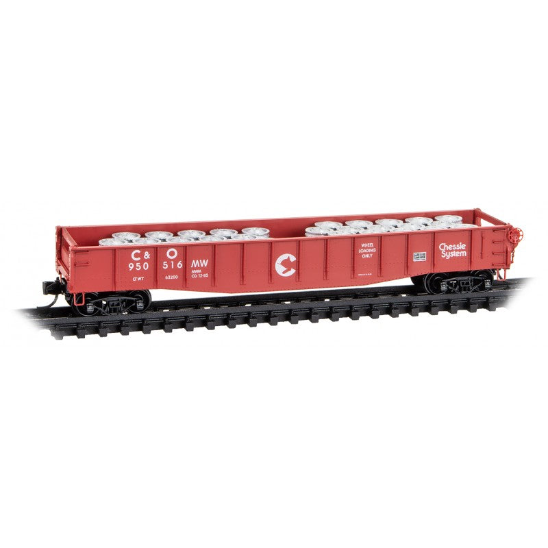 Micro Trains N Scale 50' Gondola, Fishbelly Side, with Drop Ends Chesapeake & Ohio RD# C&O 950516MW - Rel. 3/24