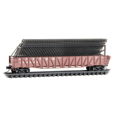 Micro Trains N Scale Atchison, Topeka and Santa Fe  50' Composite Gondola w/ Frame Load 3 Pack Foam Nest RD# ATSF 176652, 176676, 176693