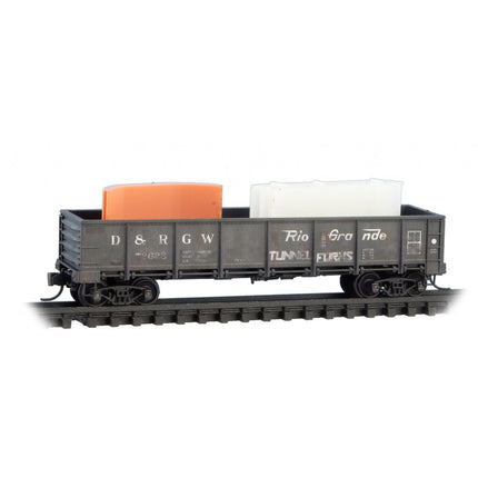 Micro Trains N Scale Denver & Rio Grande Western 40' Drop Bottom Gondolas 3 Pack Foam Nest RD# D&RGW 72628, 72681, 72692