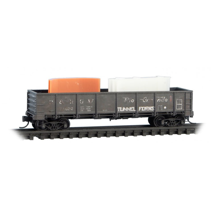 Micro Trains N Scale Denver & Rio Grande Western 40' Drop Bottom Gondolas 3 Pack Foam Nest RD# D&RGW 72628, 72681, 72692