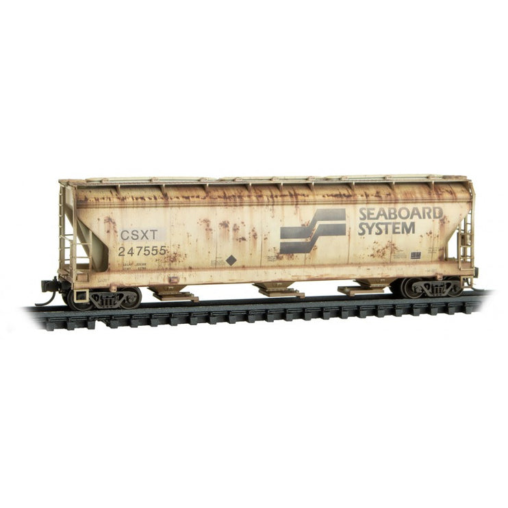 Micro Trains Line N Scale CSX ex-Family Lines 3 Bay Covered Hoppers 4-Pack Jewel Case