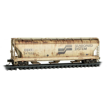 Micro Trains Line N Scale CSX ex-Family Lines 3 Bay Covered Hoppers 4-Pack Jewel Case