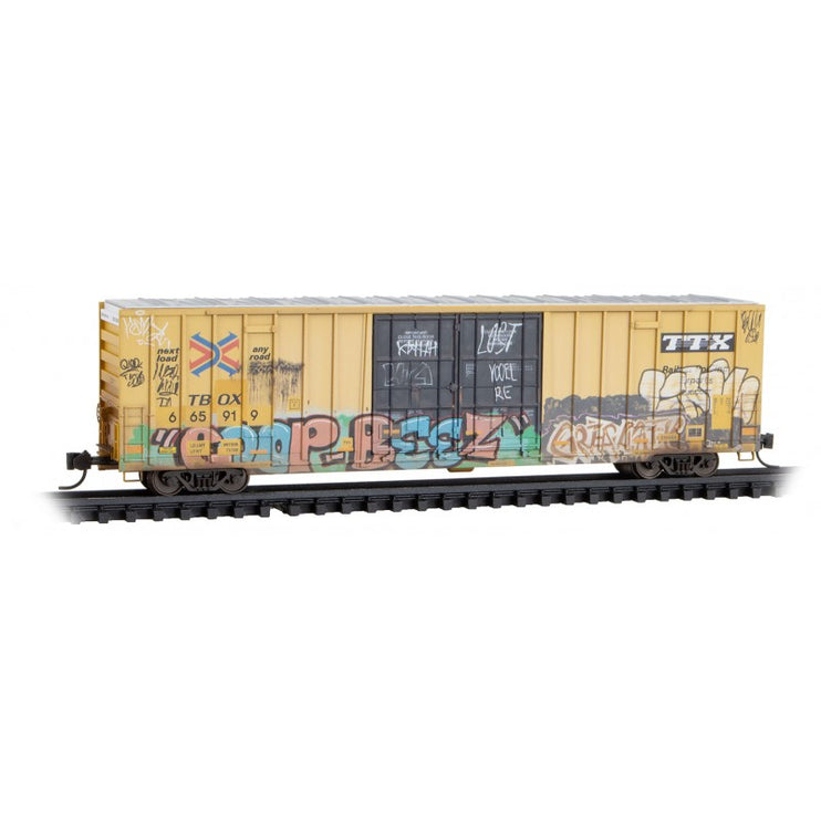 Micro Trains Line N Scale TTX TBOX 665919 Weathered Boxcar