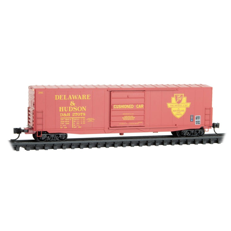 Micro Trains Line N 50' Standard Box Car, 10' Single, w/o roofwalk, short ladders Delaware & Hudson RD# D&H 27078