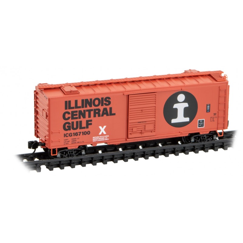 Micro Trains Line N Scale  Illinois Central Gulf 50' Standard Box Car Single Door RD# ICG 167100