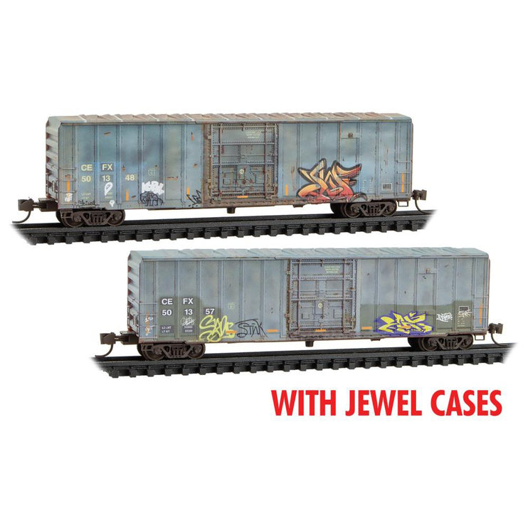 Micro Trains N Scale CIT Group Weathered 2-Pack With Jewel Cases - Fusion Scale Hobbies