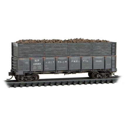 Micro Trains N Scale Northern Pacific weathered 3-pk w/beet load  JEWEL Cases RD# NP 118542, 118551, 118583