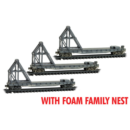 Micro Trains N Scale CSX/ex-Clinchfield weathered 3-pk Family Foam Nest RD# CRR 10124, 10131, 10133