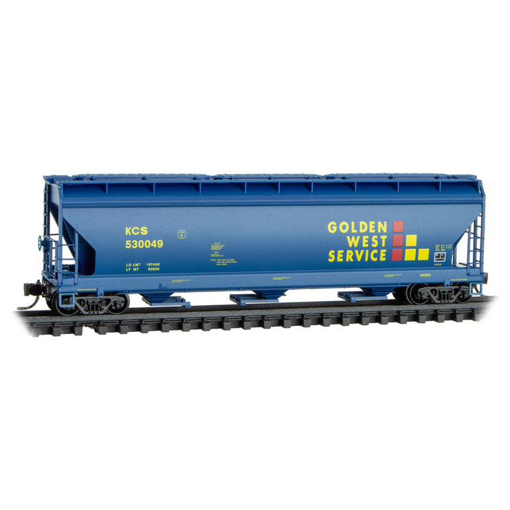 Micro Trains N Scale Kansas City Southern 3-Bay Covered Hopper w/ Elongated Hatches (ACF) RD# KCS 530049