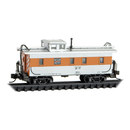 Micro Trains N Scale Western Pacific 34' Wood Sheathed Caboose w/ Straight Cupola RD# WP 601