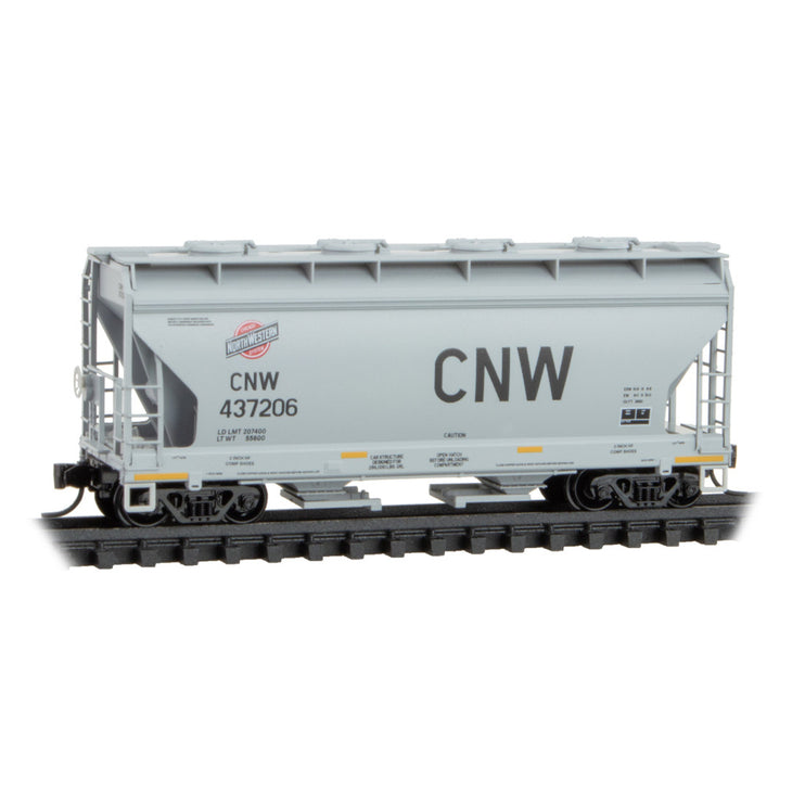 Micro Trains Line N Union Pacific ex-CNW 2-Bay Covered Hopper RD# CNW 437206