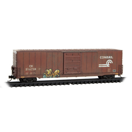 Micro Trains N Scale Conrail 60' Box Car Excess Height Single Door Rivet Side RD# CR 216718