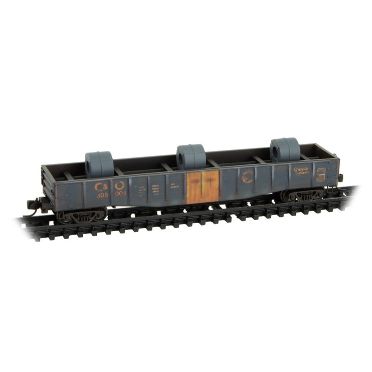 Micro Trains N Scale Chesapeake & Ohio Gondolas  Weathered JEWEL CASES RD# C&O 305005, 305012, 305054