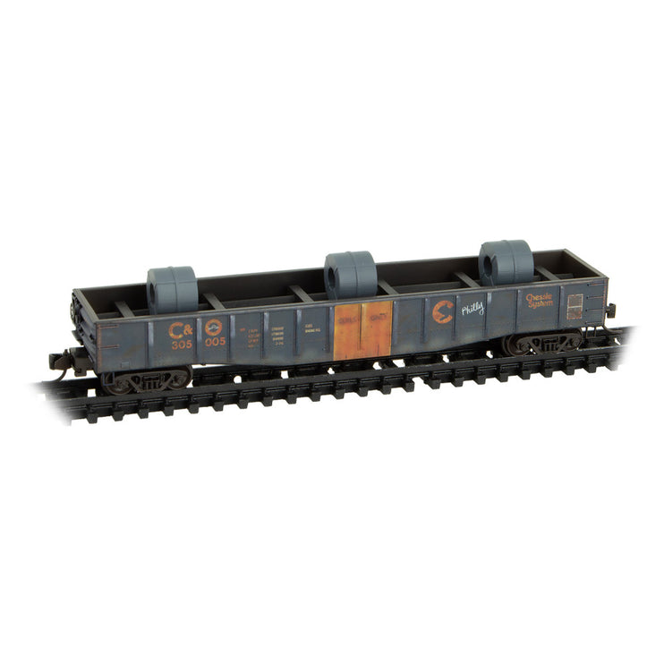 Micro Trains N Scale Chesapeake & Ohio Gondolas  Weathered JEWEL CASES RD# C&O 305005, 305012, 305054