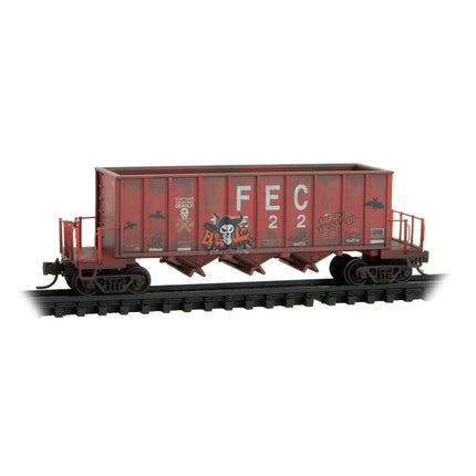 Micro Trains Line N Scale FEC RD# 15227, 15670 Weathered 2-pack Jewel Case