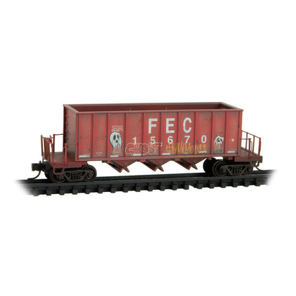 Micro Trains Line N Scale FEC RD# 15227, 15670 Weathered 2-pack Jewel Case