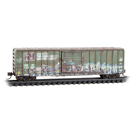 Micro Trains Line N Scale Green Mountain/ex-MT&W 50' Rib Side Box Car, Single Door, w/o Roofwalk RD# GMRC 23029