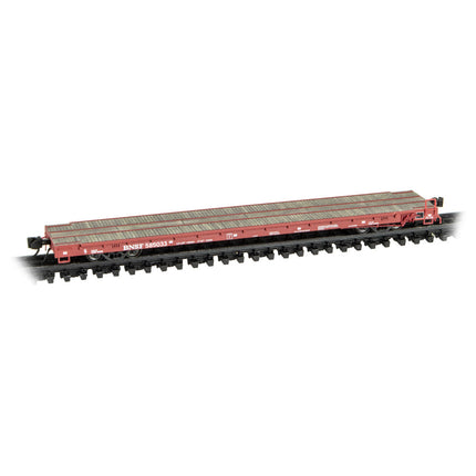 Micro Trains N Scale BNSF 60' Wood Deck Modern Flatcar RD# BNSF 585033