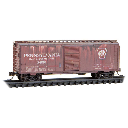 Micro Trains N Pennsylvania Railroad 40' Single Door Box Car RD# PRR 24018