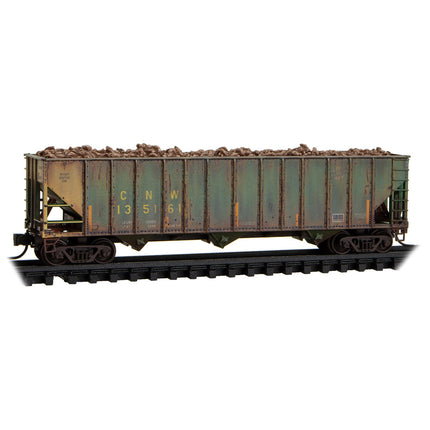 Micro Trains Line N Scale CTRN/ex-BN 100 Ton 3-Bay Hopper Weathered 4 Pack RD# CTRN 193, 502, 914, CNW 135161 | Fusion Scale Hobbies