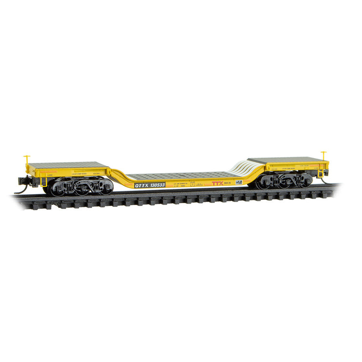 Micro Trains Line N TTX Heavyweight Depressed Center Flat Car RD# QTTX 130533 | Fusion Scale Hobbies