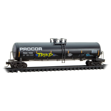 Micro Trains Line N Procor Tank Car Weathered 2 Pack with Jewel Case RD# PROX 71248, 71314 | Fusion Scale Hobbies