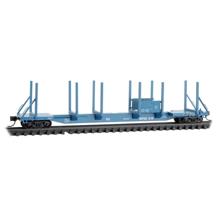 Micro Trains Line N Georgia Pacific 65' 100-Ton Log Car RD# GPSX 916 | Fusion Scale Hobbies