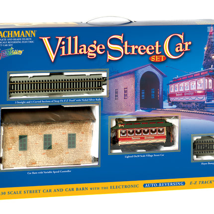 Bachmann On30 Christmas Street Car Model Train Set