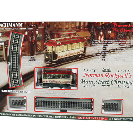 Bachmann On30 Norman Rockwell Main Street Christmas Streetcar Set (Battery Operated)