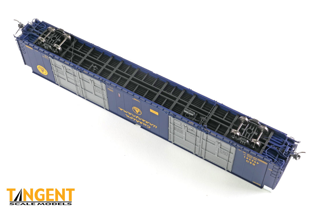 Tangent Baltimore & Ohio (B&O) “Delivery 1-1970 Blue” Greenville 86′ Quad Plug Door Box Car - Fusion Scale Hobbies | Train Supply