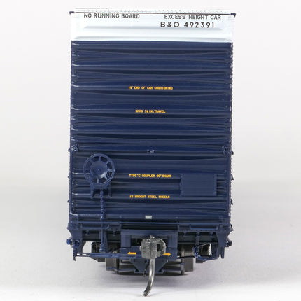 Tangent Baltimore & Ohio (B&O) “Delivery 1-1970 Blue” Greenville 86′ Quad Plug Door Box Car - Fusion Scale Hobbies | Train Supply