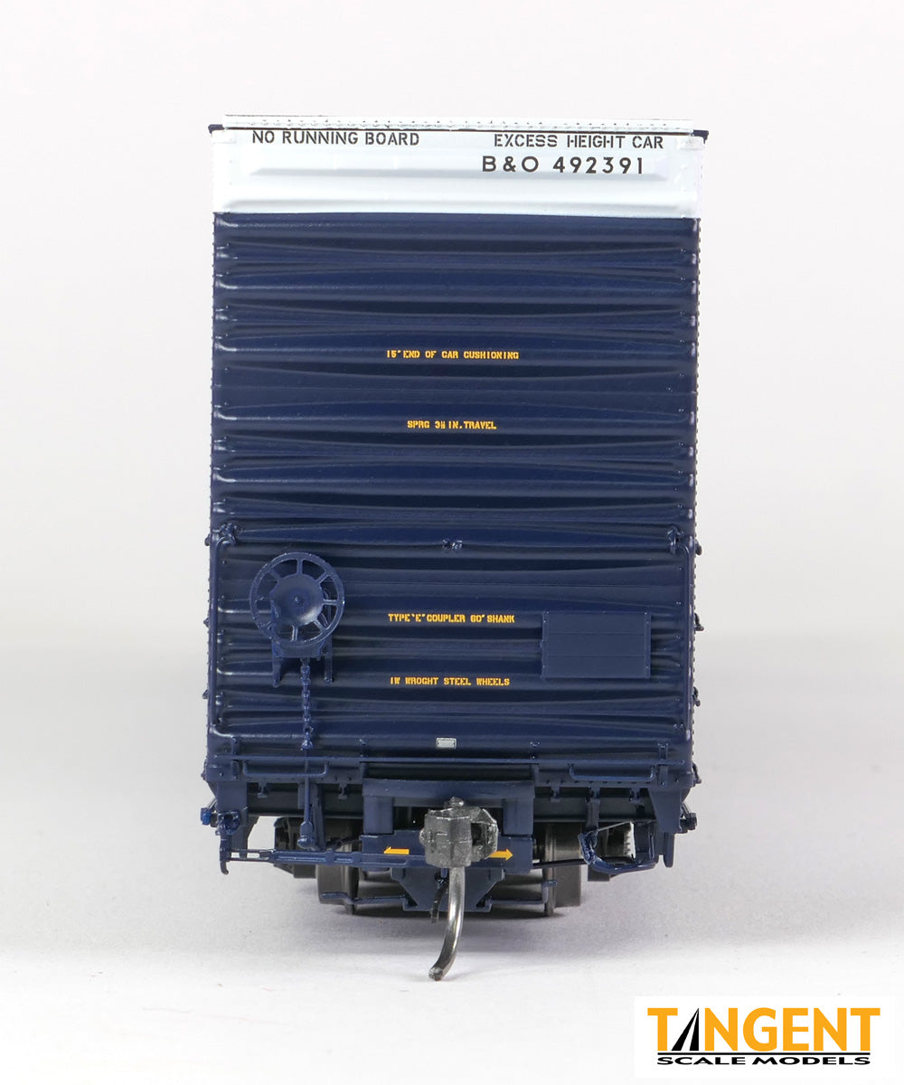 Tangent Baltimore & Ohio (B&O) “Delivery 1-1970 Blue” Greenville 86′ Quad Plug Door Box Car - Fusion Scale Hobbies | Train Supply