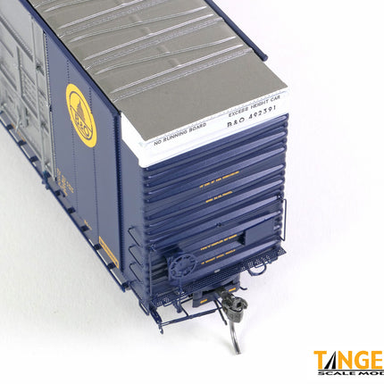 Tangent Baltimore & Ohio (B&O) “Delivery 1-1970 Blue” Greenville 86′ Quad Plug Door Box Car - Fusion Scale Hobbies | Train Supply