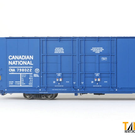 Tangent HO Canadian National (CNA) “Repaint 1991 Blue” Greenville 86′ Quad Plug Door Box Car