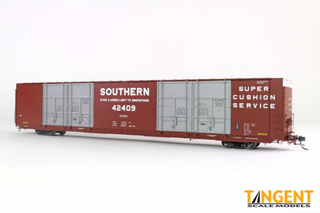 Tangent Southern (SOU) “Delivery 2-1970 Brown” Greenville 86′ Quad Plug Door Box Car