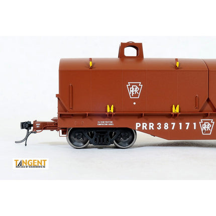 Tangent Pennsylvania Railroad (PRR) “G41A Delivery 1966” w/ Hoods PRR Shops G41A Coil Car #387166